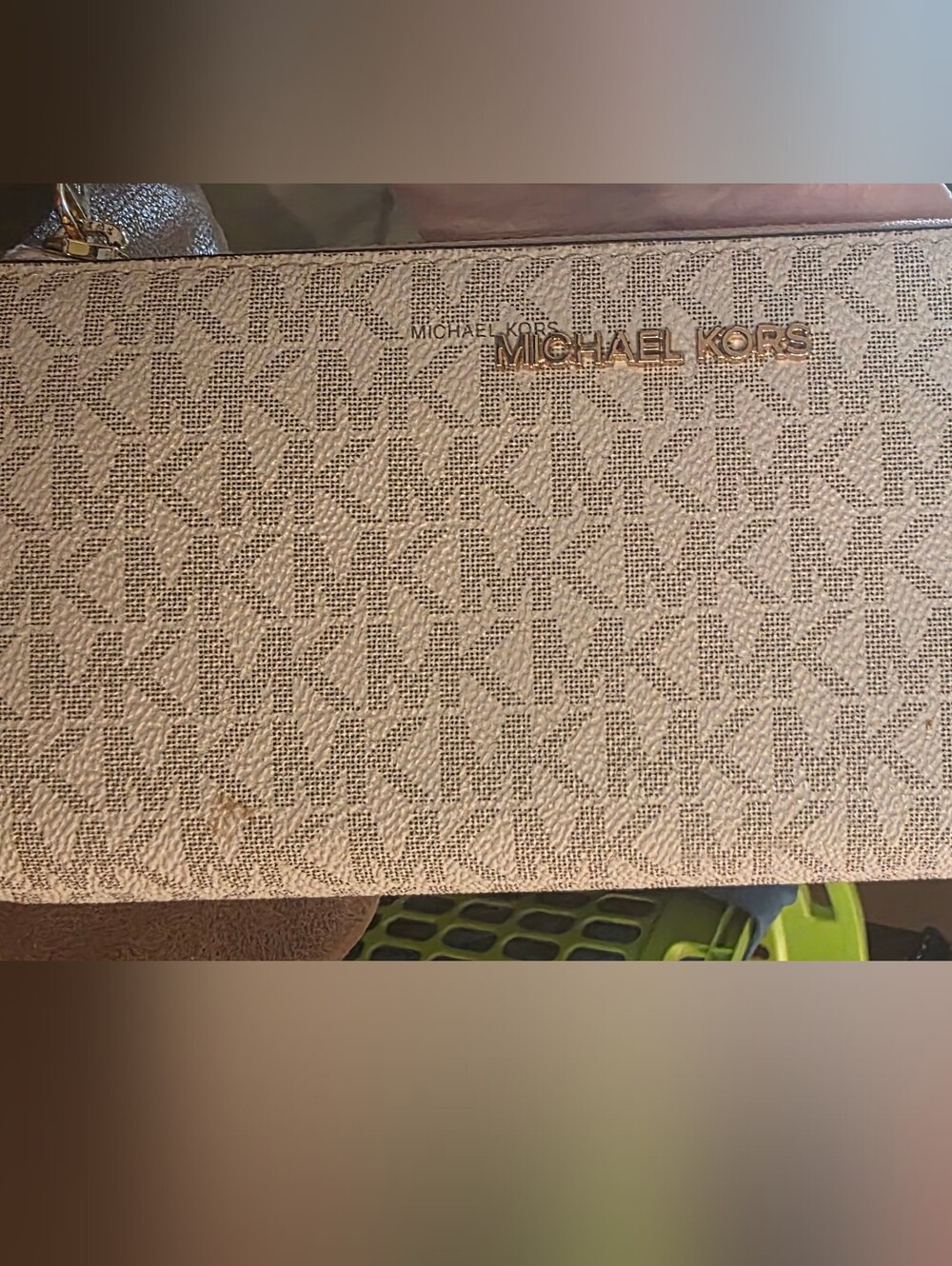 Michael Kors Cream Logo-Print Wallet